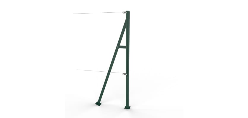 Green Steel End Strainer Post Kit