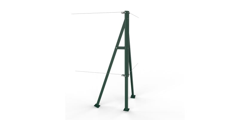 Green Steel Corner Strainer Post Kit