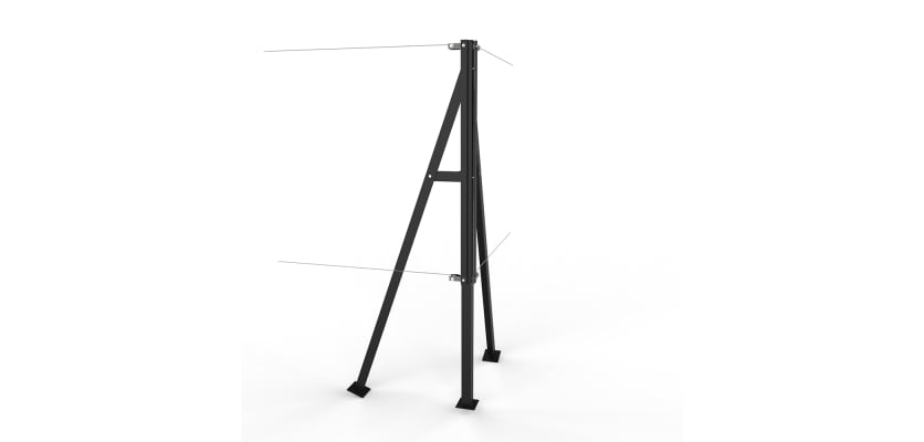 Black Steel Corner Strainer Post Kit