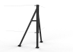Black Steel Corner Strainer Post Kit