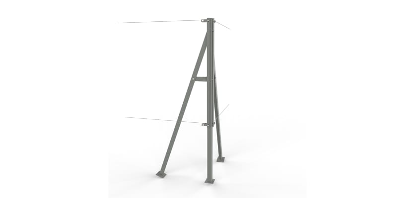 Chain Link Corner Strainer Post Kit 1.2m