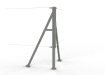 Chain Link Corner Strainer Post Kit 1.2m