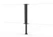 Black Steel Two-Way Strainer Post Kit 