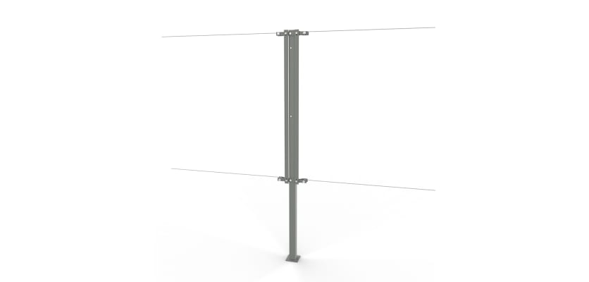 Two-Way Chain Link Strainer Post Kit 1.2m