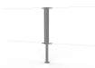 Two-Way Chain Link Strainer Post Kit 1.2m