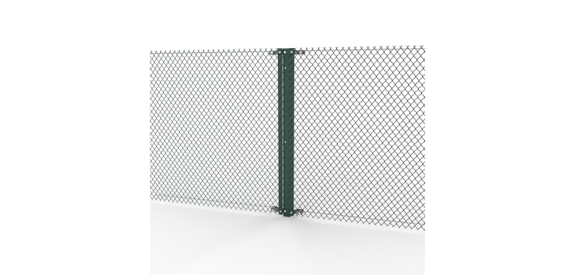 Green Steel Two-Way Strainer Post Kit with mesh