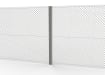 Galvanised steel Intermediate Post installed with wire mesh fencing