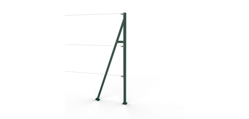 Green Chain Link End Strainer Post Kit for 1.5m High System