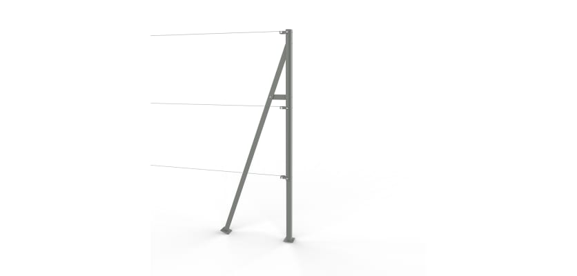 Chain Link End Strainer Post Kit for 1.5m High System