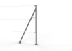 Chain Link End Strainer Post Kit for 1.5m High System