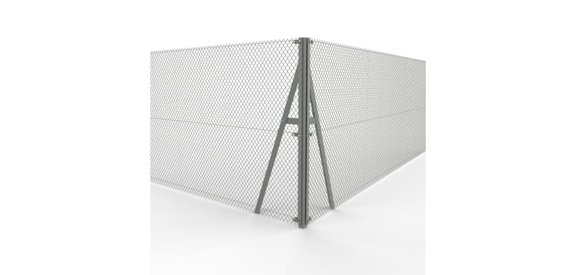 Galvanised Steel Corner Strainer Post Kit 