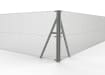 Galvanised Steel Corner Strainer Post Kit 