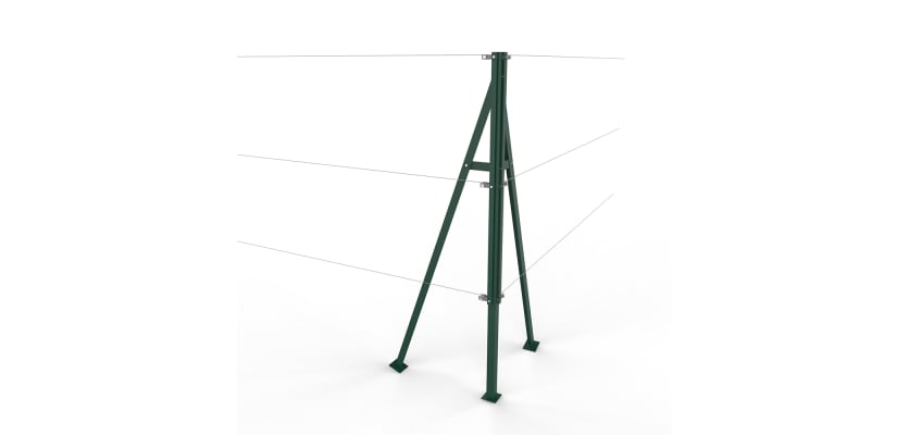 Green Steel Corner Strainer Post Kit