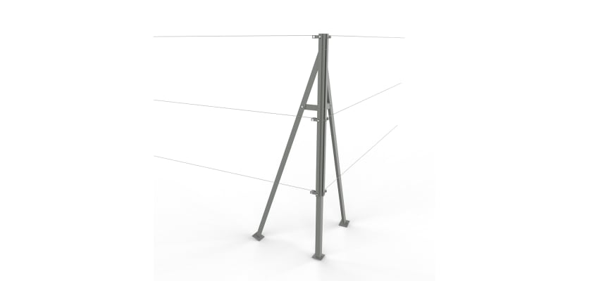 Chain Link Corner Strainer Post Kit for 1.5m High System