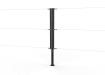 Black Steel Two-Way Strainer Post Kit
