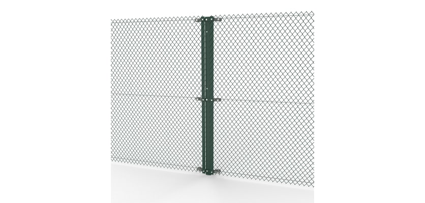 Green Steel Two-Way Strainer Post Kit with Mesh
