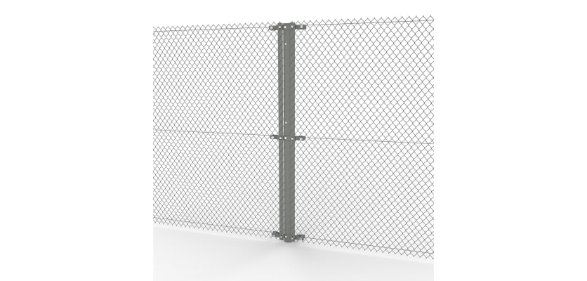 Galvanised Steel Two-Way Strainer Post Kit with mesh 