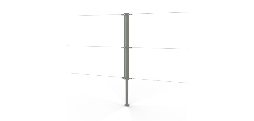 Two-Way Chain Link Strainer Post Kit for 1.5m High System