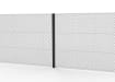 Black Steel Intermediate Post installed in chain link mesh system