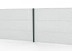 Green Steel Intermediate Post installed in chain link mesh system