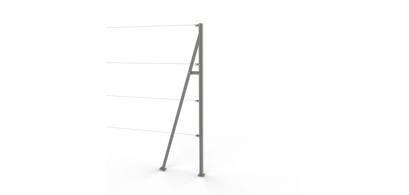 Chain Link End Strainer Post Kit for 1.8m System