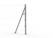 Chain Link End Strainer Post Kit for 1.8m System