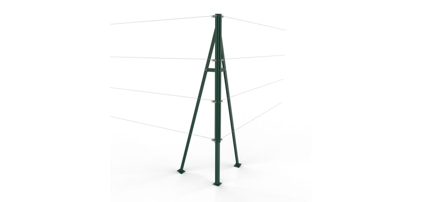 Green Steel Corner Strainer Post Kit