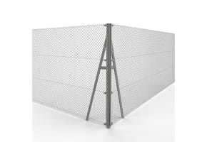 Steel Corner Strainer Post Kit to Suit 1.8m High Chain Link System
