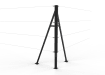 Black Steel Corner Strainer Post Kit