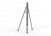 1.8m High Chain Link Corner Strainer Post Kit