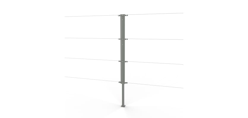 Two-Way Chain Link Strainer Post Kit for 1.8m