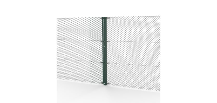 Green Steel Two-Way Strainer Post Kit with mesh