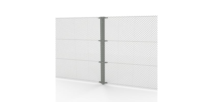 Galvanised Steel Two-Way Strainer Post Kit with mesh