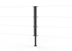 Black Steel Two-Way Strainer Post Kit