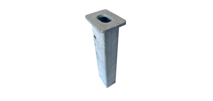Side View of Galvanised Gate Drop Bolt Holder