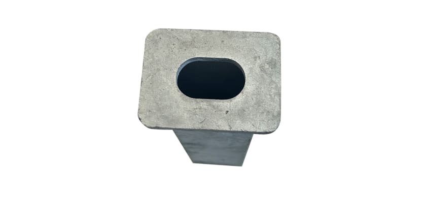Close up of Galvanised Gate Drop Bolt Holder