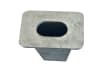 Close up of Galvanised Gate Drop Bolt Holder