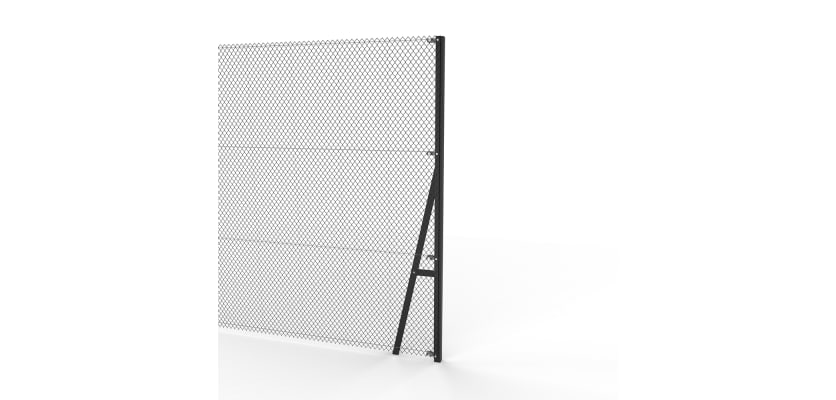 Steel End Strainer Post Kit with black mesh