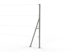 Galvanised Steel End Strainer Post Kit without mesh