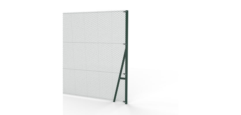 Green Steel End Strainer Post Kit with mesh