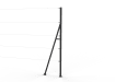 Black Steel End Strainer Post