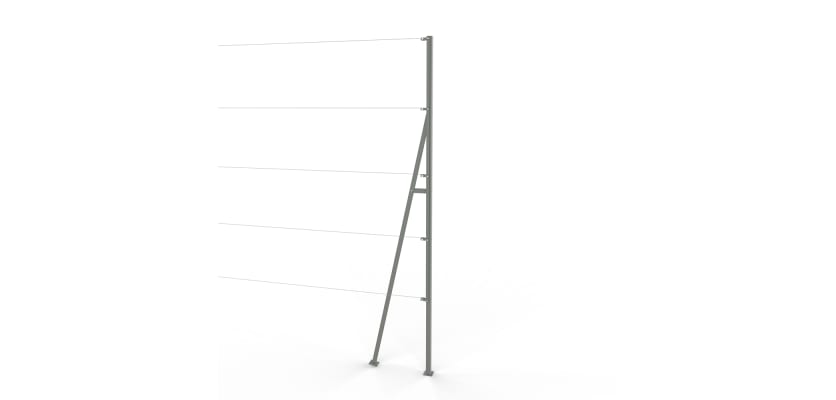 Galvanised Steel End Strainer Post