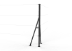 Black Steel Corner Strainer Post Kit 