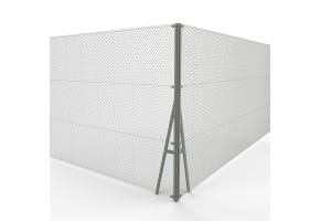 Steel Corner Strainer Post Kit to Suit 2.4m High Chain Link System