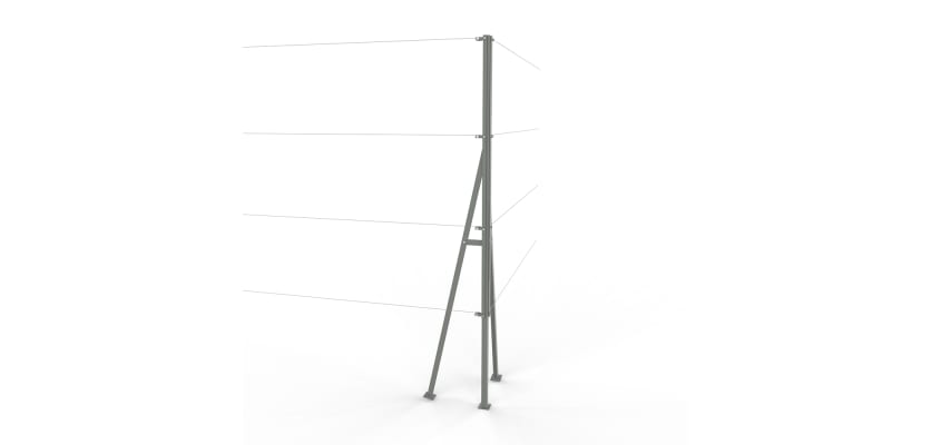 Galvanised Steel Corner Strainer Post Kit 