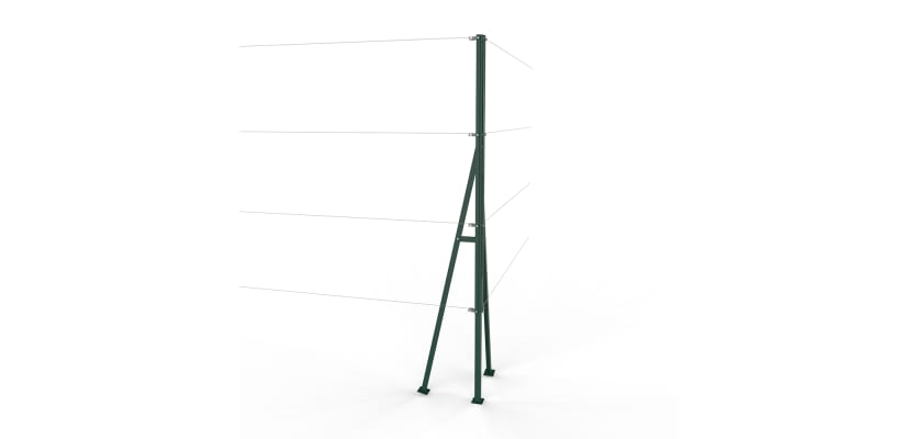 Green Steel Corner Strainer Post Kit 