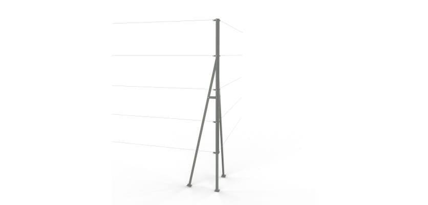 Galvanised Steel Corner Strainer Post Kit