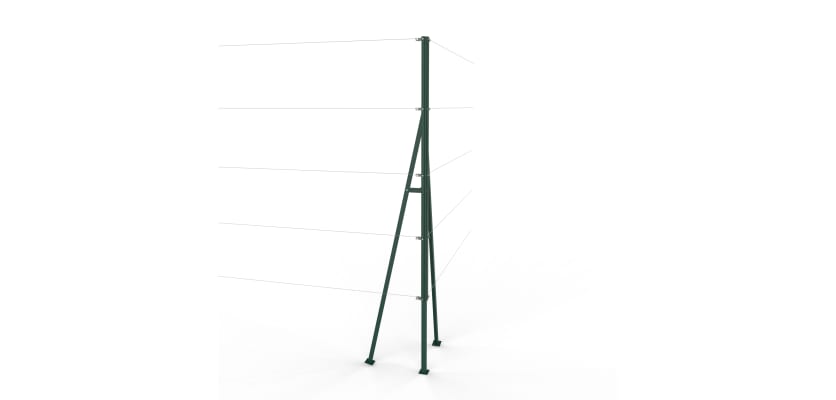 Green Steel Corner Strainer Post Kit