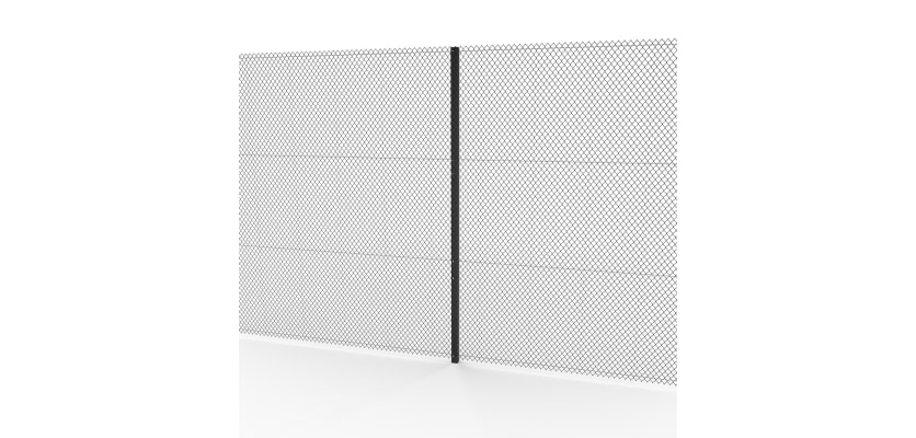 Steel Two-Way Strainer Post Kit with black mesh