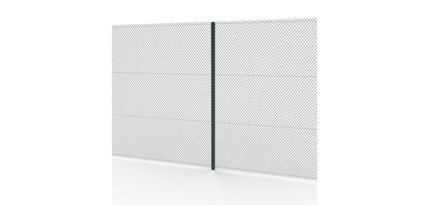 Steel Two-Way Strainer Post Kit with green mesh